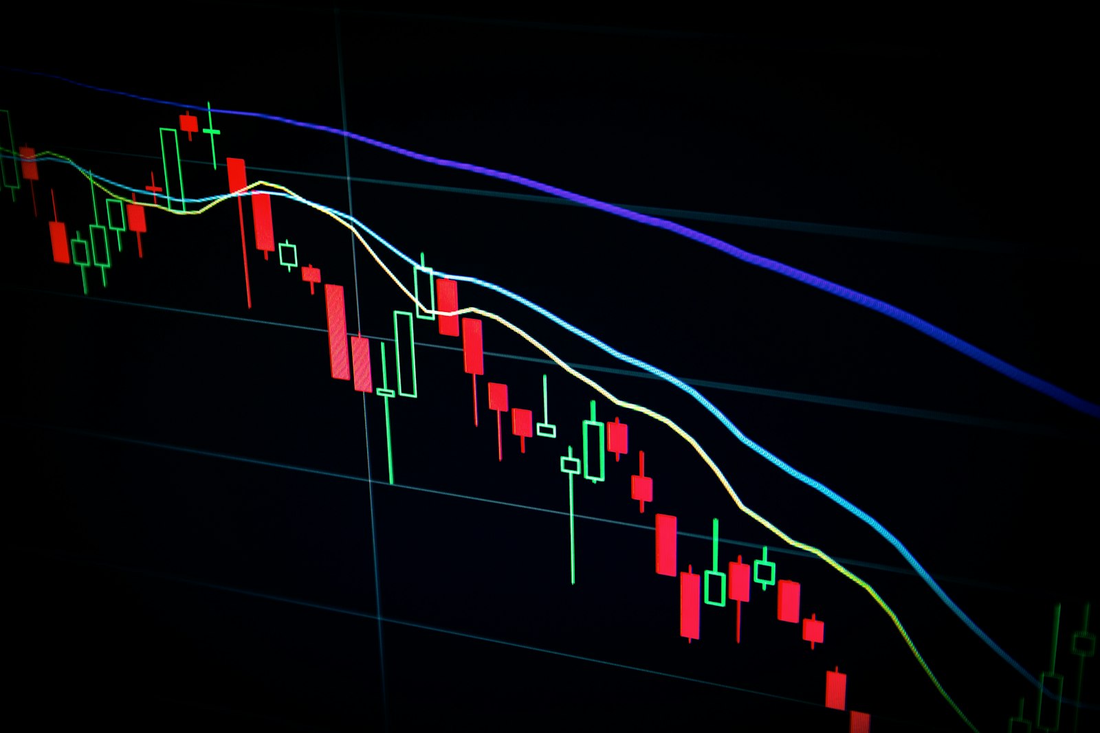 Фондовий графік на екрані як символ інвестицій в ETF